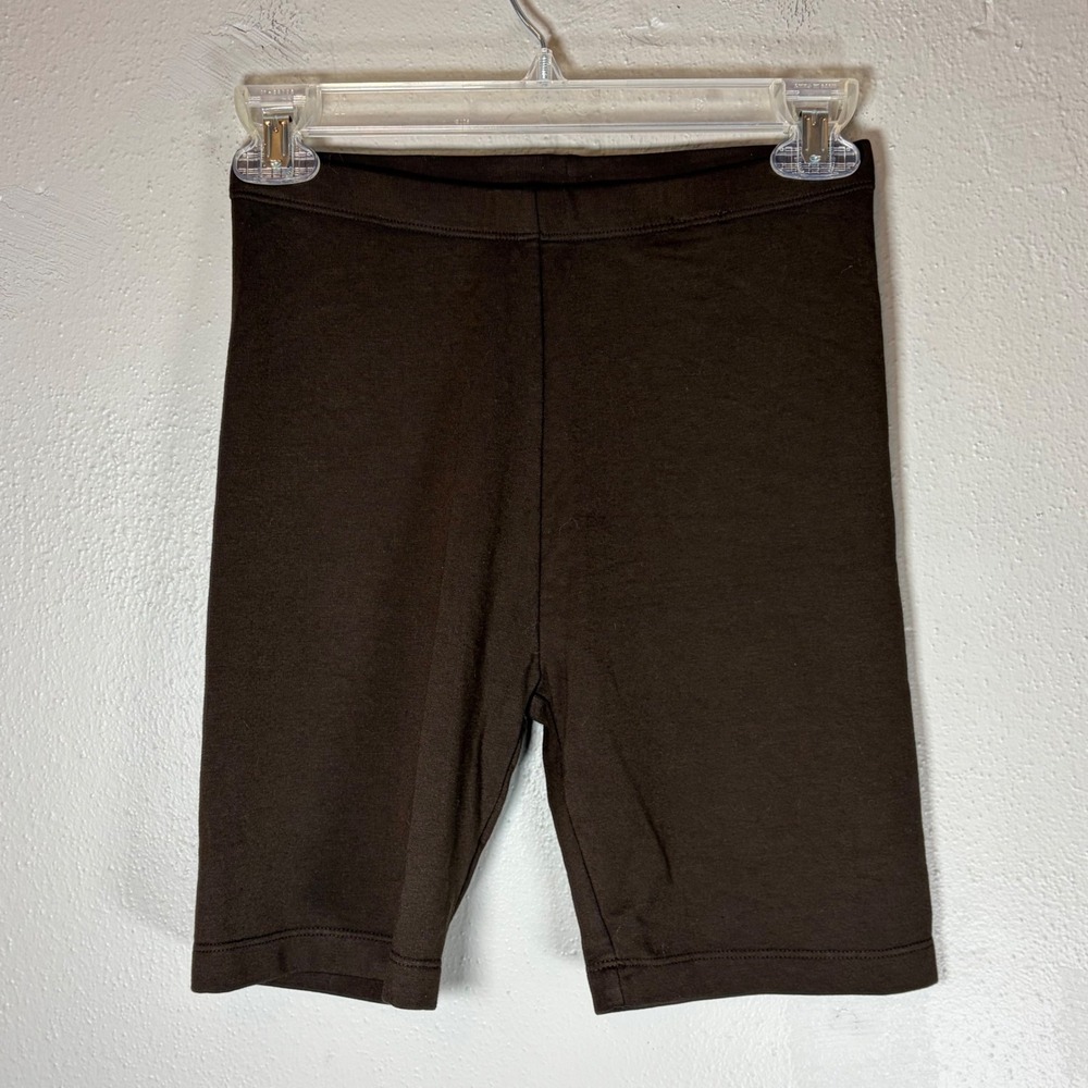 Cotton Citizen Womens Brown High Waisted Biker Shorts XS Made in USA Cotton